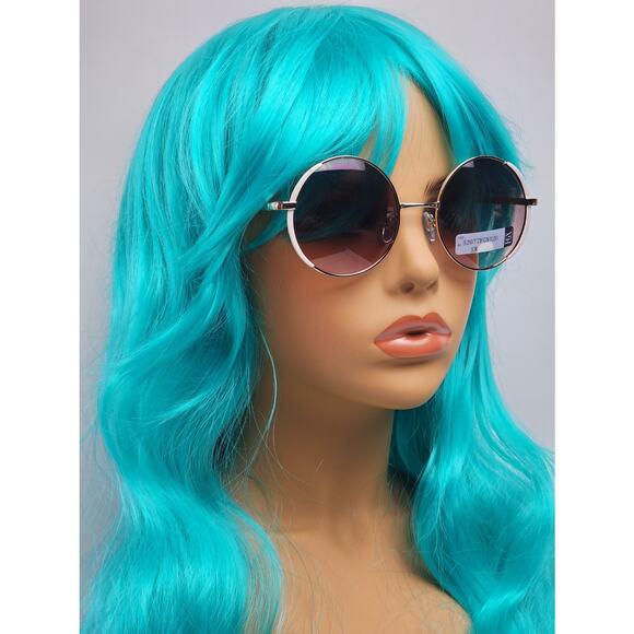 FGX by Foster Grant Gold & White Full Round Metal Frame Sunglasses 52077FGX020 - Picture 2 of 11